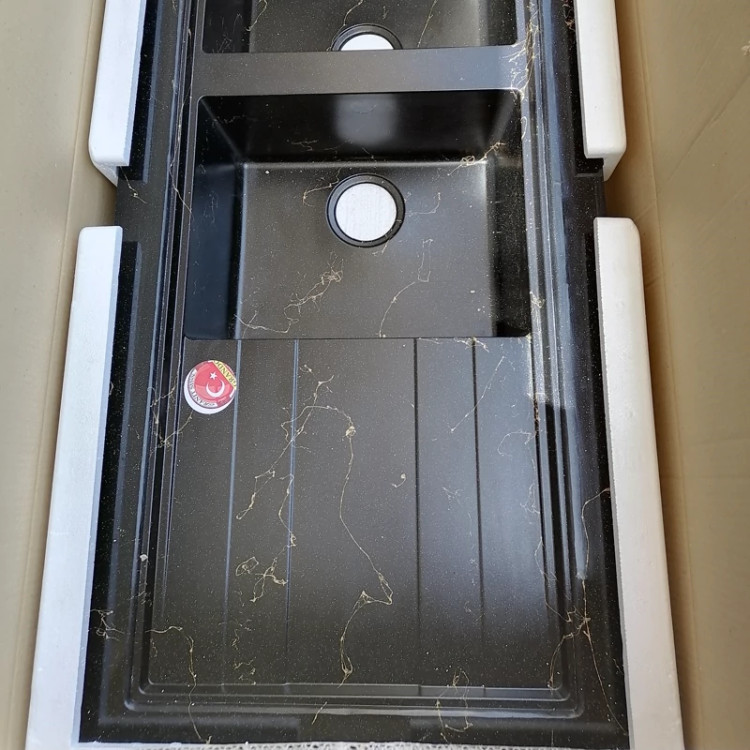 سینک طرفشویی گرانیتی روکار 120سانت با مواد ترک پس کرایه