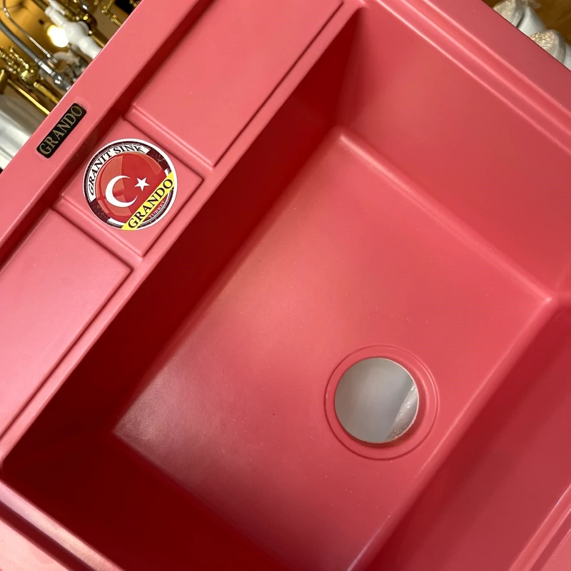 سینک ظرفشویی گرانیتی توکار 50سانت با مواد خارجی  پس کرایه